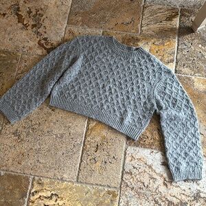 ASOS Gray Cropped Sweater SZ 8